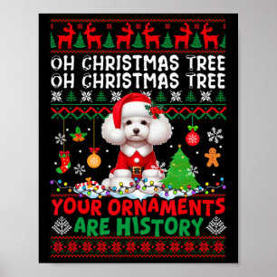 Poster Ornamentos De Árvores Do Xmas São Históricos De Pa