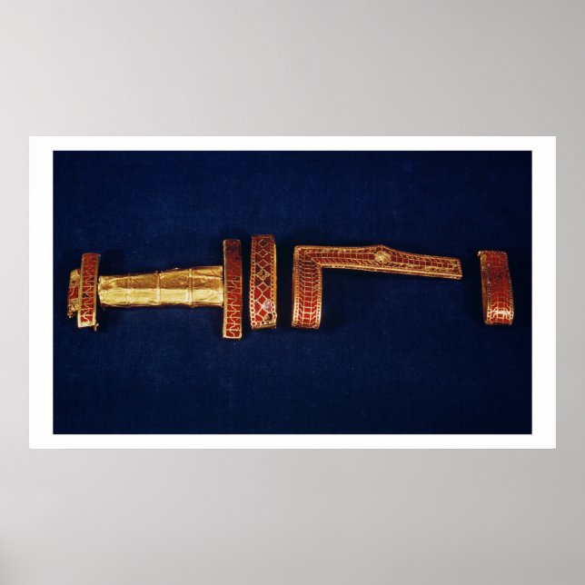 Poster Ornamentos de espadas do tesouro de Childeric I ( (Frente)