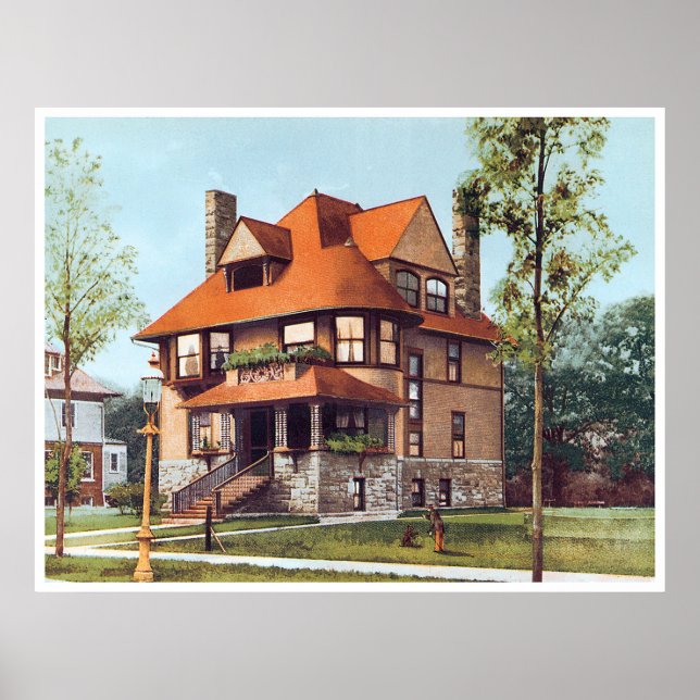 Poster Ornate Victorian-Era House (Frente)