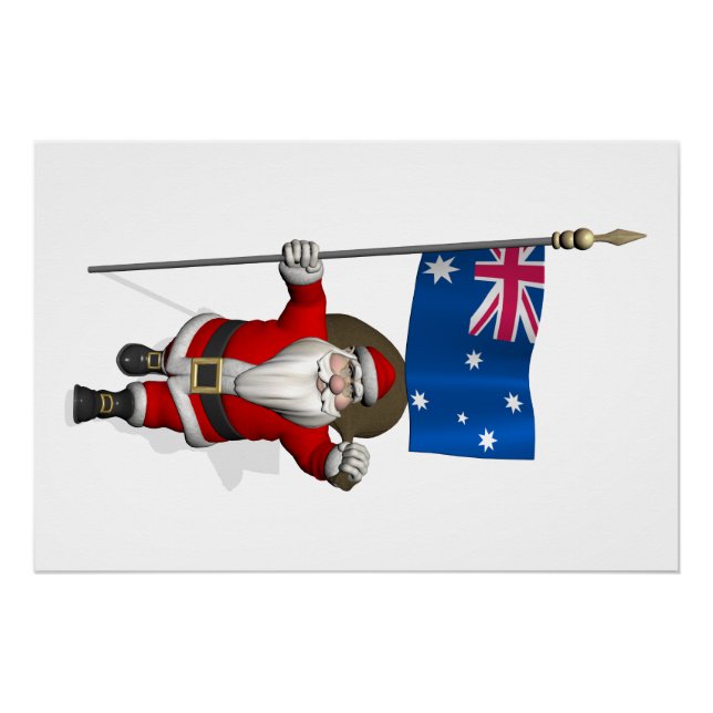 Pôster Ororgulhoso Aussie Santa Claus (Frente)