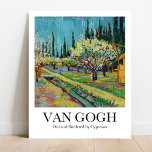 Poster Orquard Bordada por Cyprestes por Vincent van Gogh<br><div class="desc">Pomar sob o leme de Cyprestes (1888) por Vincent Van Gogh</div>