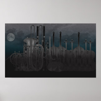 Poster Orquestra - Skyline noturno