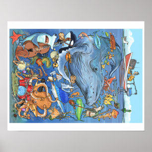 Poster Orquestra subaquática 20x16