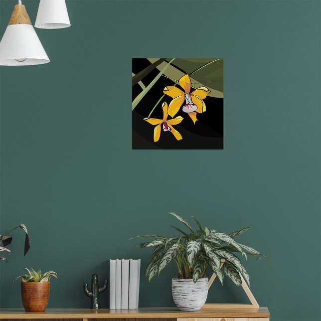 Poster Orquídea Amarelo - Tropical Botânica (Criador carregado)