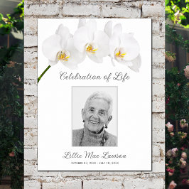 Poster Orquídea Em Memória Afetuosa Foto Memorial Funeral