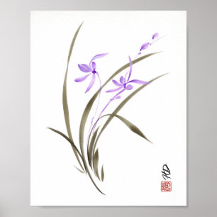 Poster Orquídea Lavanda