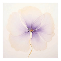 Orquídea Lavanda Mínima em Aquarela