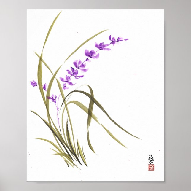 Poster Orquídea Sussurro de Lavanda (Frente)