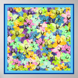 Poster Orquídeas Coloridas De Vidro,