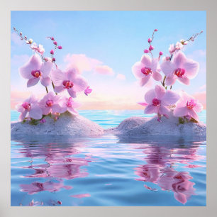 Poster Orquídeas rosa delicadas