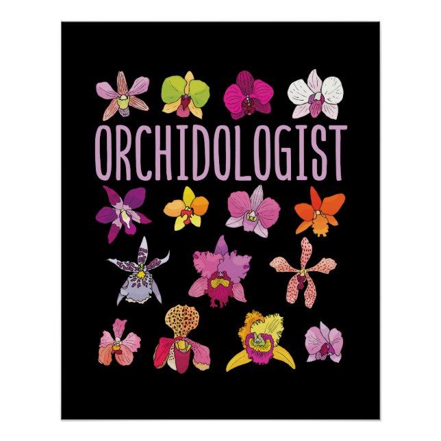 Pôster Orquidologista Orquídea Jardinagem Flor (Frente)