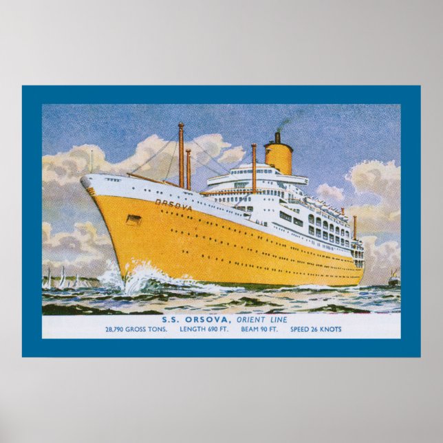 Poster Orsova da Linha Orient (Frente)