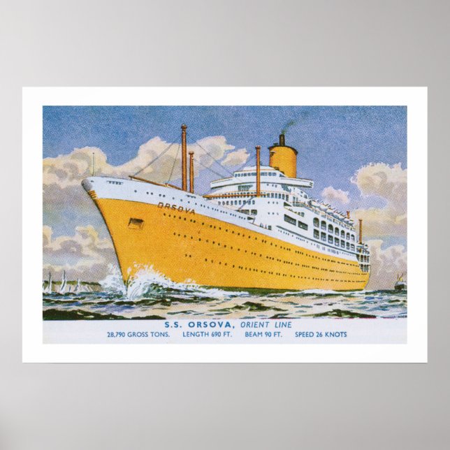 Poster Orsova da Linha Orient (Frente)