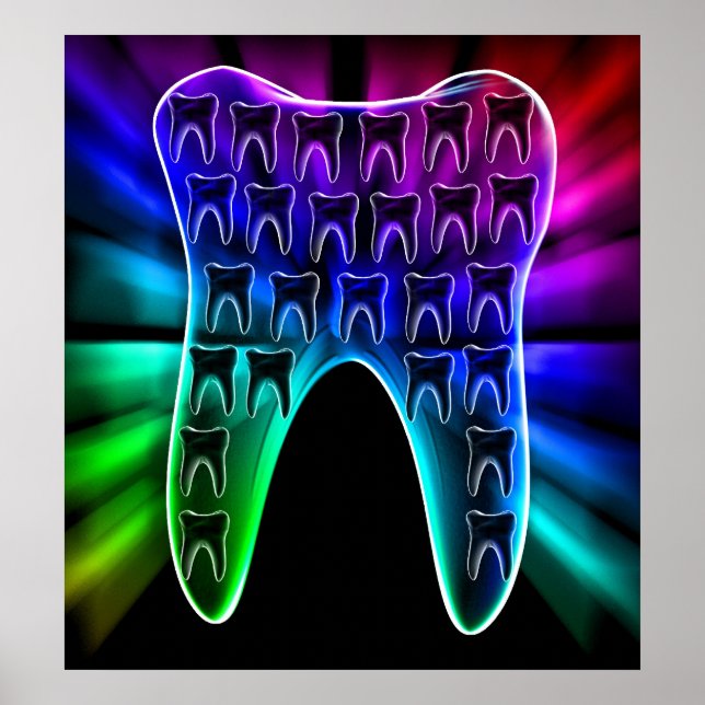 Poster Ortodontista Design de Dentista Colorido (Frente)