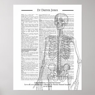 Poster ortopédico Dr. cirurgião radiologista Presente d