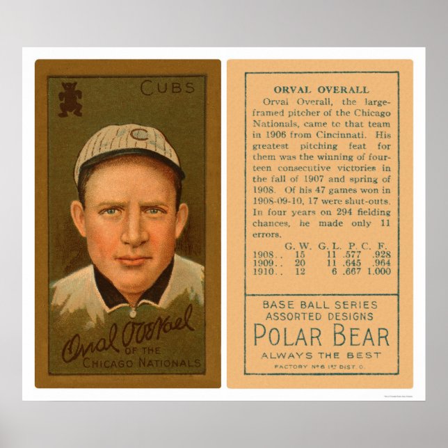 Pôster Orval Global Cubs Baseball 1911 (Frente)