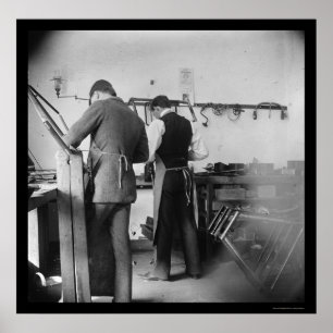 Pôster Orville Wright na loja 1897 da bicicleta de Wright