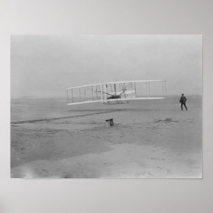 Poster Orville Wright no primeiro vôo em 120 pés