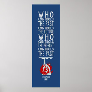 Poster Orwell 1984 para fundo escuro que controla a