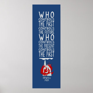 Poster Orwell 1984 para fundo escuro que controla a