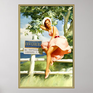 Poster Orwigsburg Pensilvânia Condado de Schuylkill Pin U