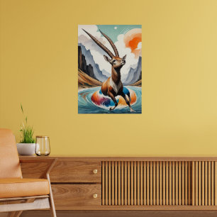 Poster Oryx desfruta de Float Trip