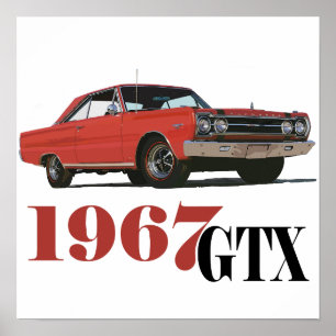 PÔSTER OS 1967 GTX VERMELHOS