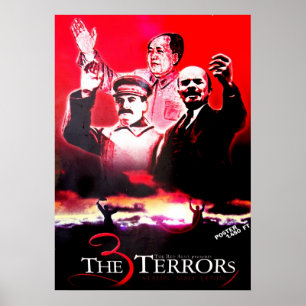 Poster Os 3 erros - Stalin, Mao e Lenin