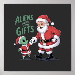Poster Os Alienígenas Também Amam Presentes Uma Visão Div
