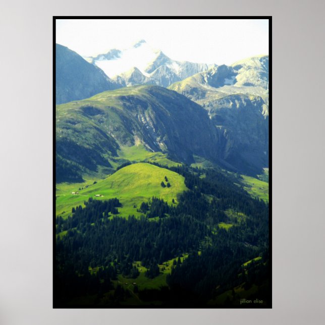 Poster Os Alpes suíços (Frente)