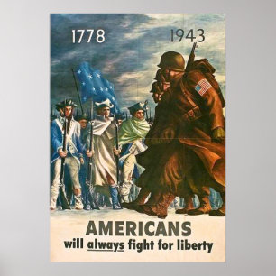 Pôster Os americanos lutarão sempre pela liberdade - 194