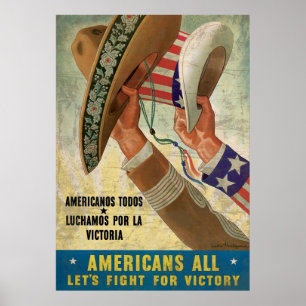 Pôster Os americanos todos deixaram-nos lutar pela