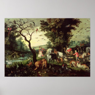 Poster Os animais que entram na arca de Noah