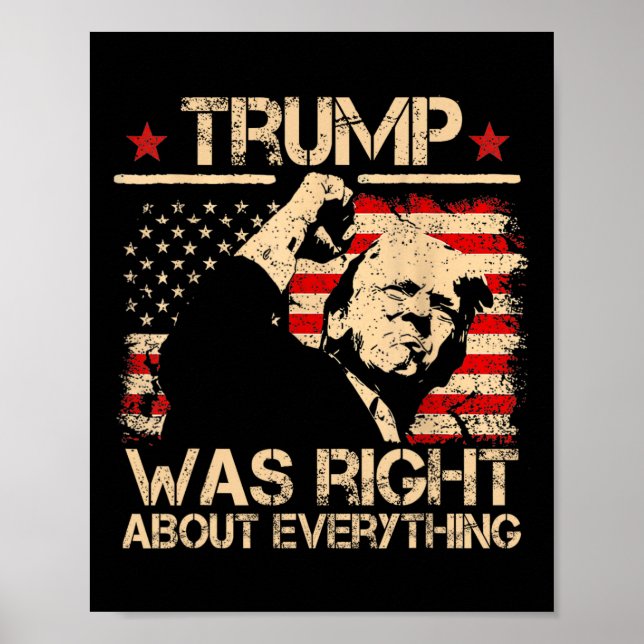Poster Os apoiadores de Trump estavam certos sobre tudo (Frente)