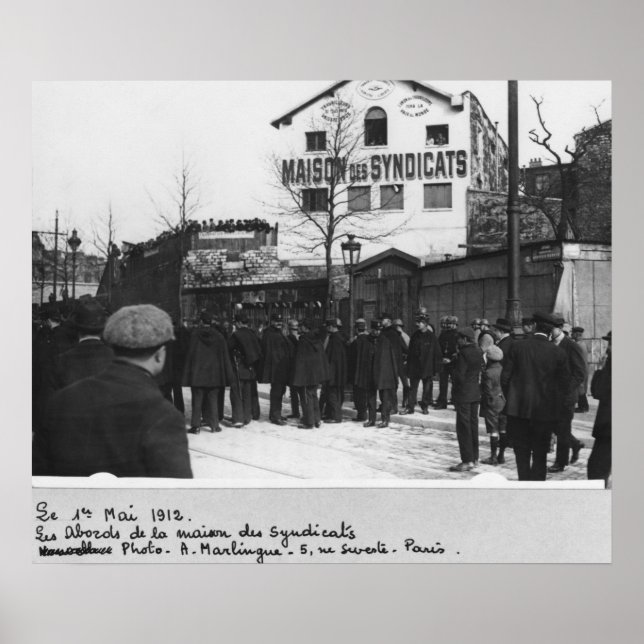 Pôster Os arredores da Maison des Syndicats, (Frente)