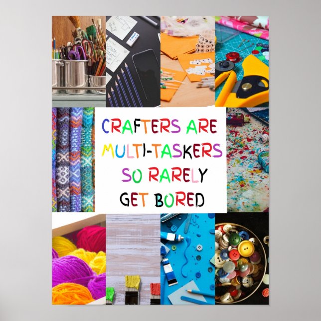 Poster Os artesãos são multitarefas. (Frente)