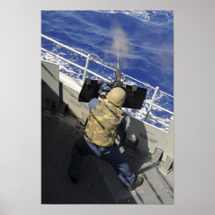 Poster Os artilheiros acoplam o incêndio de uma