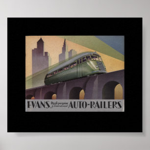 Pôster Os auto Railers anos 30 de Evans