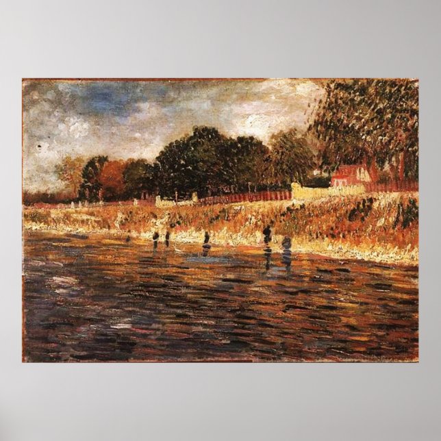 Poster Os Bancos do Sena, Van Gogh (Frente)