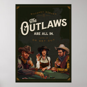 Poster Os bandidos Estão Todos Em: Caverna De Cowboy Poke