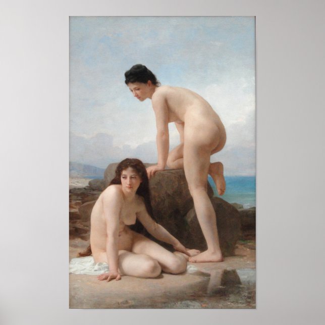 Pôster Os banhistas por William-Adolphe Bouguereau (Frente)