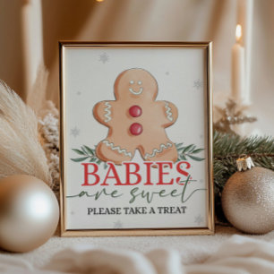 Poster Os Bebês De Natal De Inverno São Sinais Doces