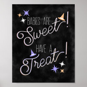 Poster Os bebês são doces! Tenham um Tratado! Favores e D