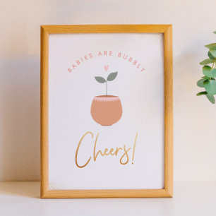 Poster Os Bebês São Espantosos Saúde! Sinal de chá de f