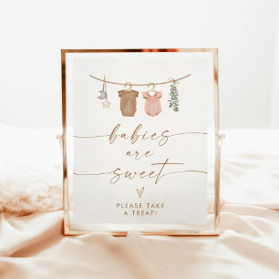 Poster Os Bebês São Sinal De Deserto Doce Revisão Boho