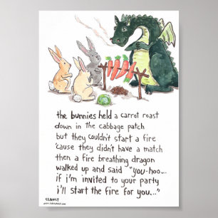 Poster Os Bunnies Tinham Uma Passagem De Cenoura - poema 