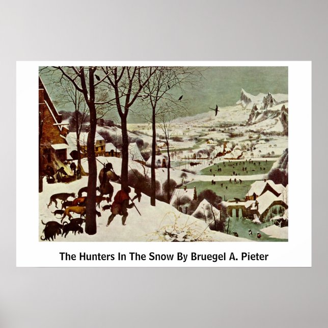 Poster Os Caçadores Da Neve Por Bruegel A. Pieter (Frente)