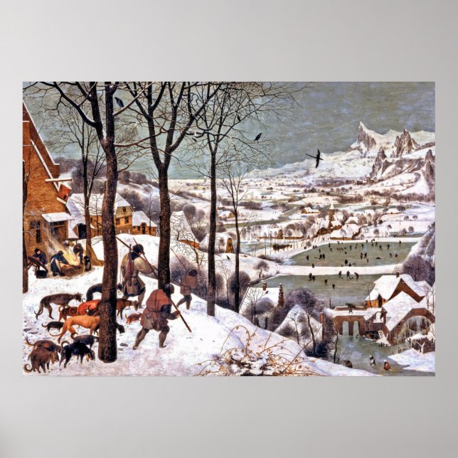 Poster Os Caçadores da Neve por Bruegel, o Velho (Frente)