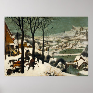 Poster Os Caçadores no Pieter de Neve Bruegel