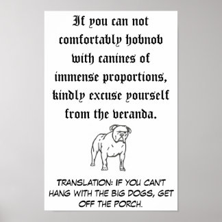 Poster Os Cães Grandes